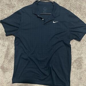 Nike Men’s Navy XL Polo - Checkered / Sqaures